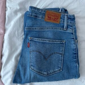 Levi's Light Blue High Rise Distressed Skinny Jeans size 27